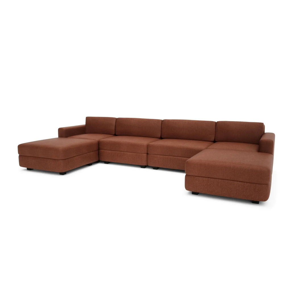 Divano Modulare GRACIA - Configurazione U 180x360x180 cm Terracotta