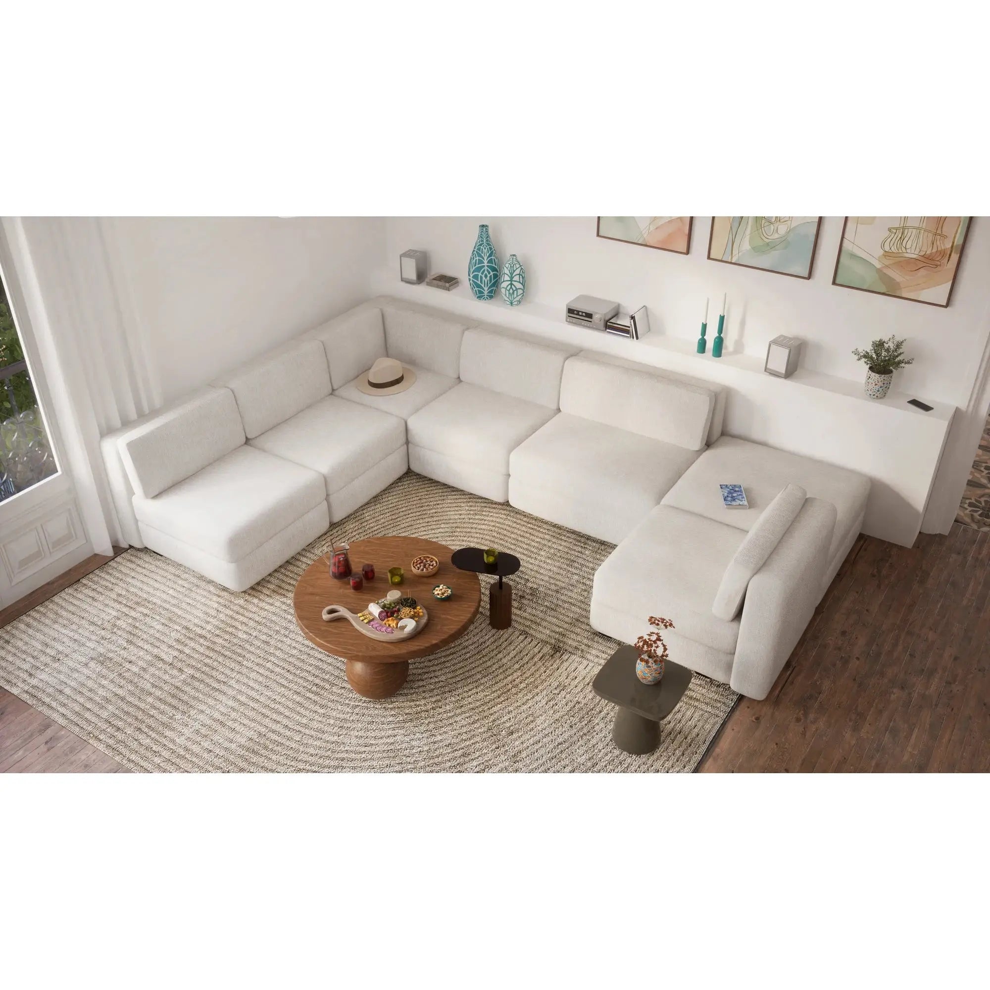 Divano Modulare GRACIA U-shape 160x340x230 cm - Panna