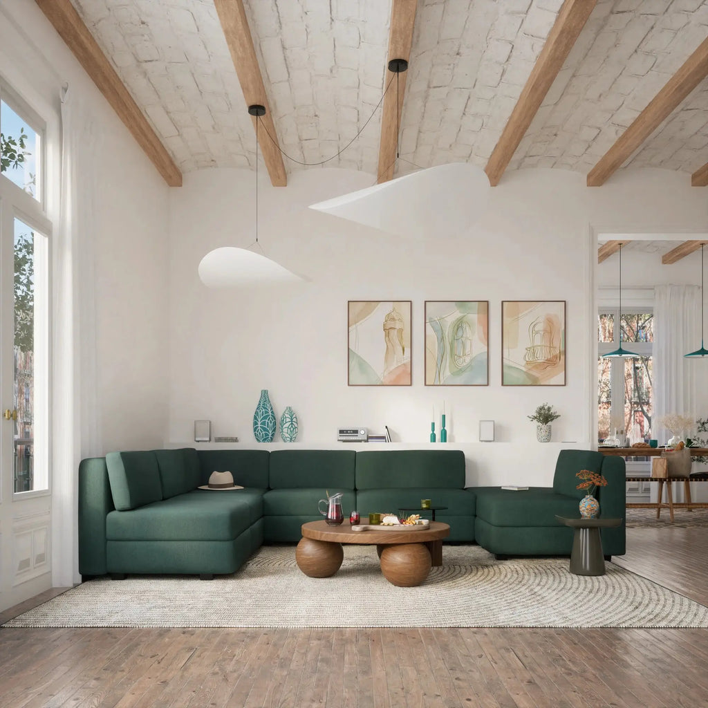 Divano Modulare GRACIA U-Shape 160x340x230 cm Verde