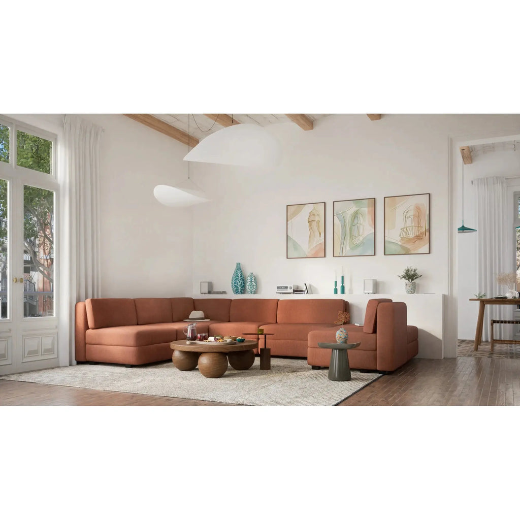 Divano Modulare GRACIA U-Shape 160x340x230 cm Terracotta