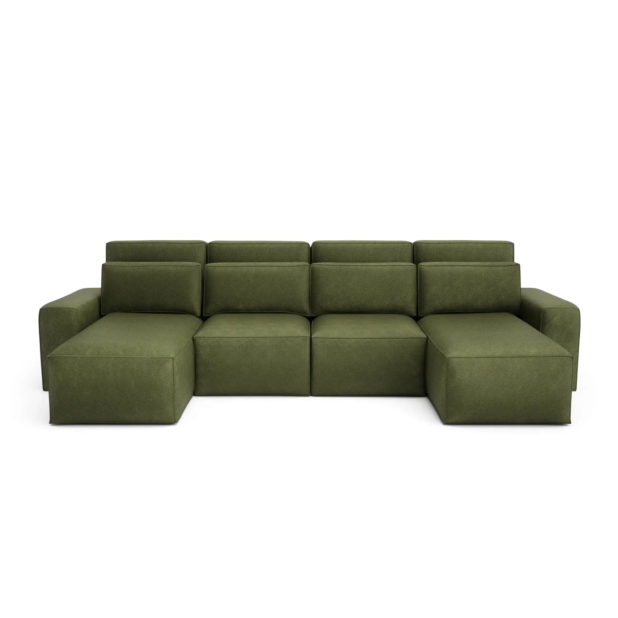 Divano Letto Angolare JORDAAN - Forma U - Khaki