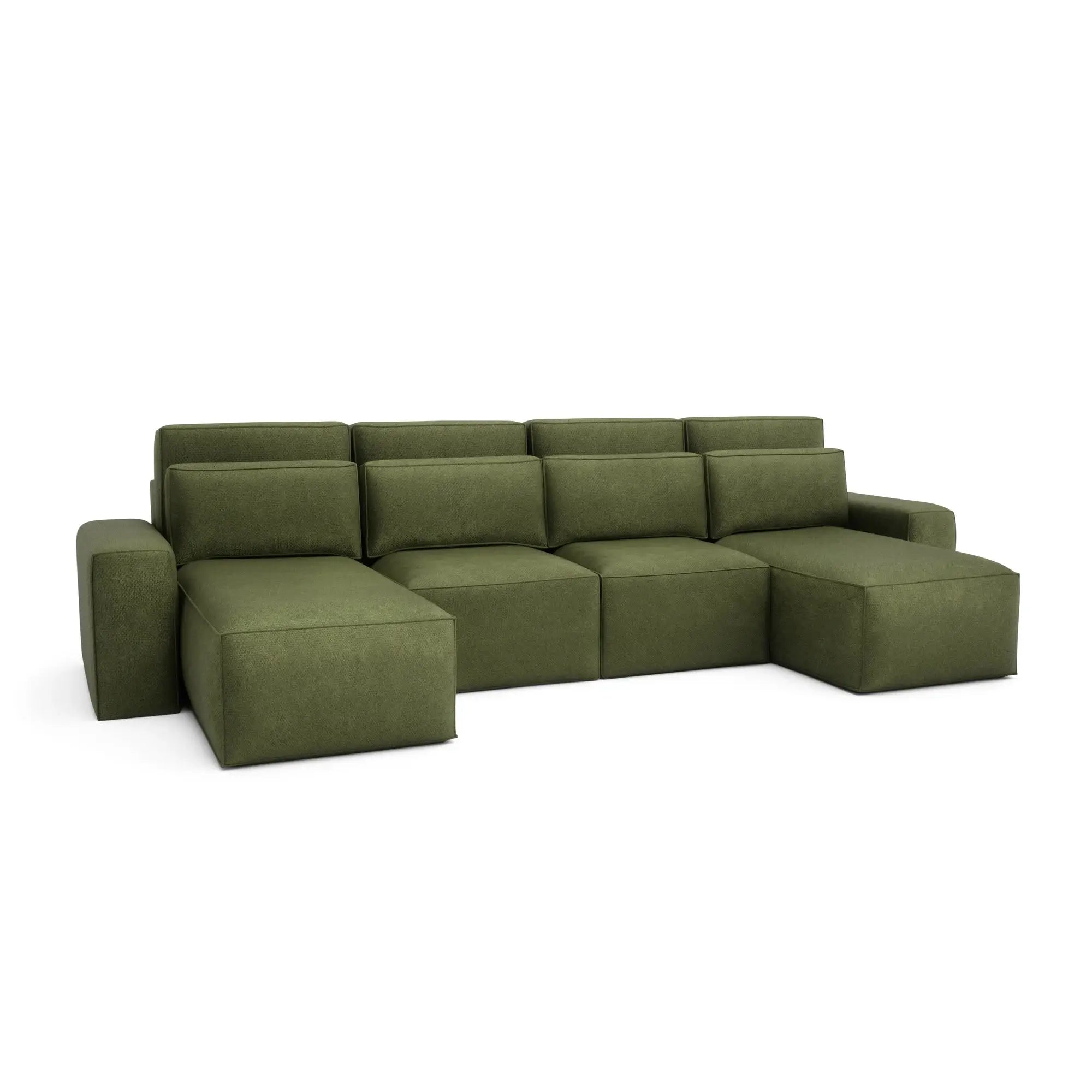Divano Letto Angolare JORDAAN - Forma U - Khaki