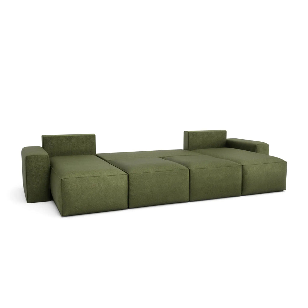 Divano Letto Angolare JORDAAN - Forma U - Khaki