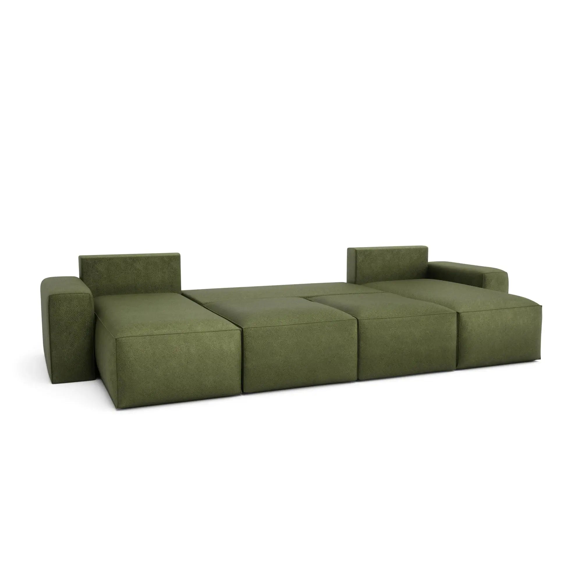 Divano Letto Angolare JORDAAN - Forma U - Khaki
