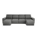 Divano Letto Angolare JORDAAN - Forma U - Grigio
