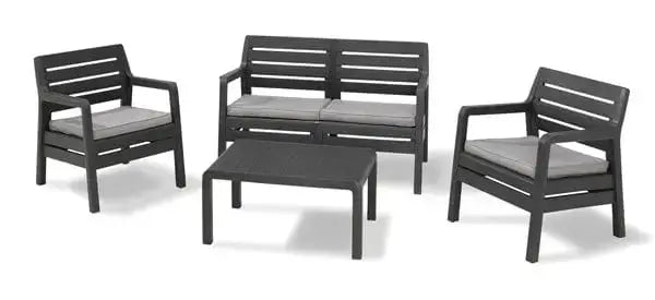 Salotto delano set grafite con cuscini sfoderabili