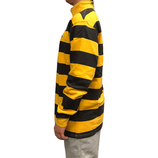 Santa Cruz felpa mezza zip a righe da uomo Mini Screaming Hand  SCA-CRW-070 giallo