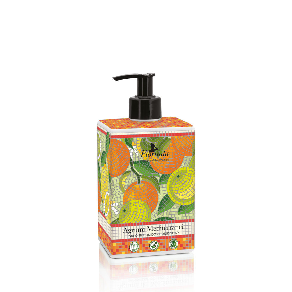 Florinda Mosaici Italiani Sapone Liquido Agli Agrumi Mediterranei Per Mani E Corpo 500 ml