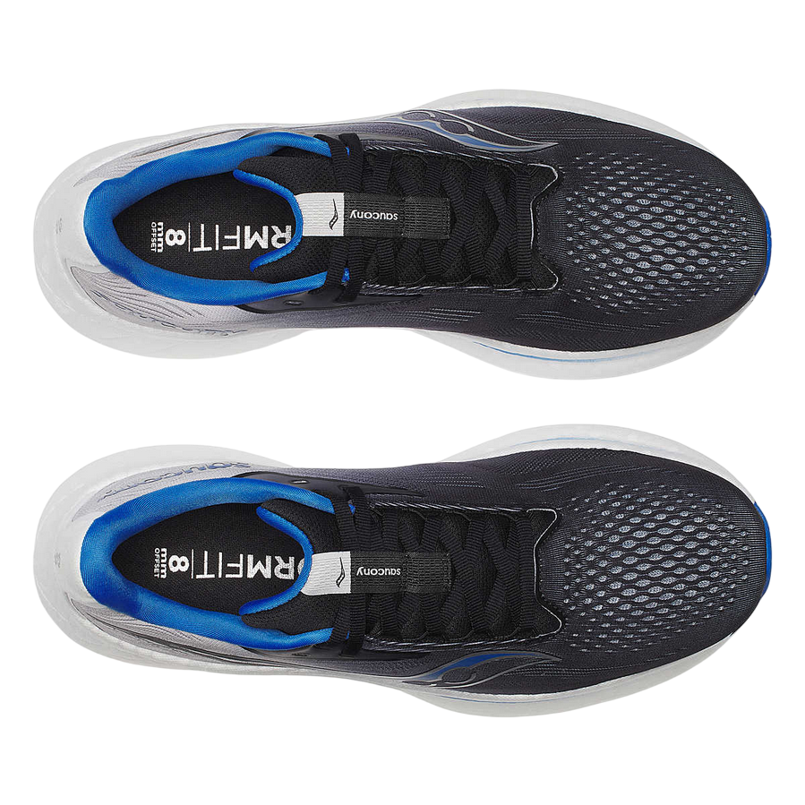 Saucony Ride 18 S21000-160 Scarpe Running Uomo Versatili Allenamento Quotidiano Nero Blu Paracadutista