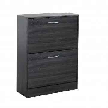 Scarpiera Sally Grigio Scuro: Legno, cm 60x24x80