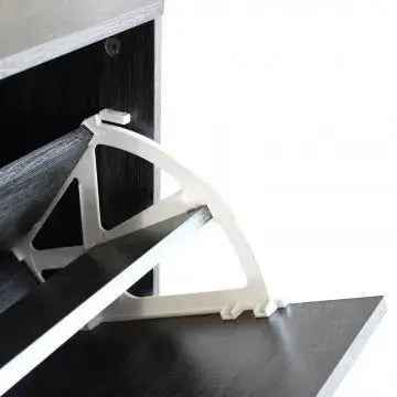 Scarpiera Sally Grigio Scuro: Legno, cm 60x24x80