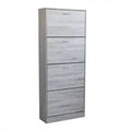 Scarpiera Wendy Grigio Chiaro: Legno, cm 60x24x150