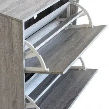 Scarpiera Wendy Grigio Chiaro: Legno, cm 60x24x150