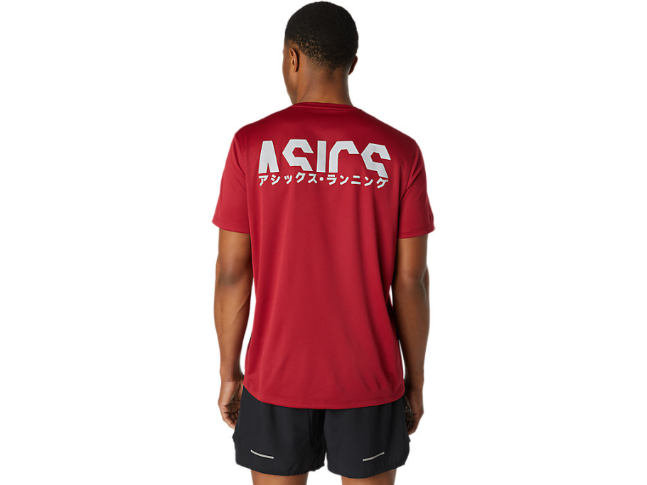 Asics maglietta manica corta da uomo Top Katakana SS 2011A813 602 borgogna