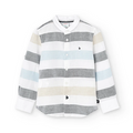 Boboli camicia a manica lunga da bambino e ragazzo in lino listata 736387-9053