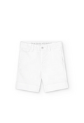 Boboli short da bambina e ragazza in satin elastico 736220-1100 bianco