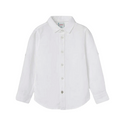 Boboli camicia a manica lunga in lino da bambino e ragazzo 736039-1100 bianca