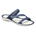 Crocs sandalo basso da donna Swiftwater 203998 462 blu bianco