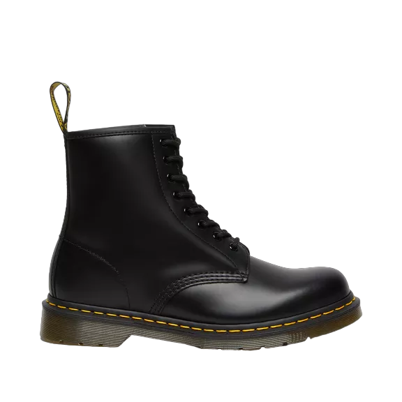 Dr. Martens 1460 Smooth Anfibio Pelle Nero 10072004 - Stivale Iconico 8 Occhielli