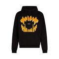 Phobia felpa da uomo con cappuccio con stampa Morso de Demone arancio PH00388 nero