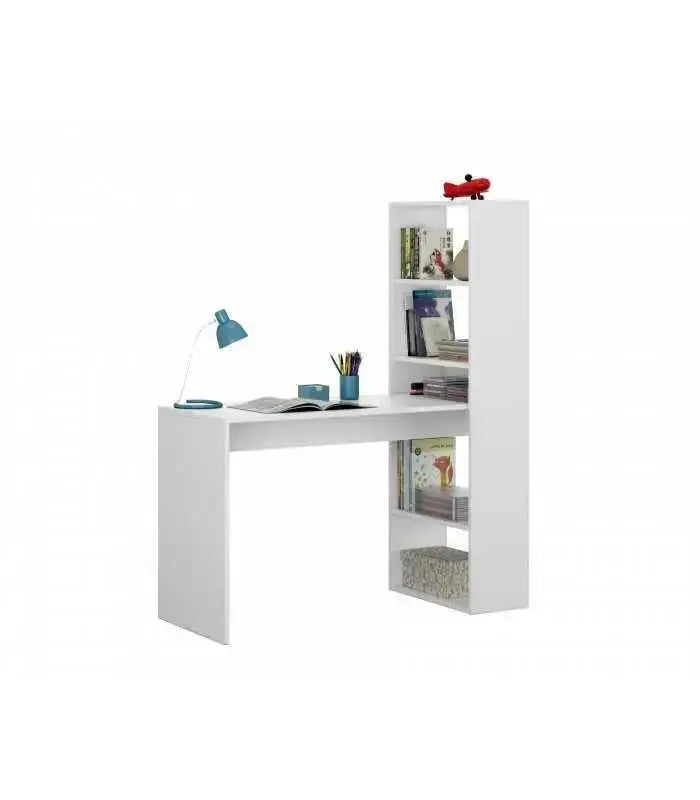 Scrivania Moderna con Scaffale Reversibile a 5 Scomparti - Design Funzionale