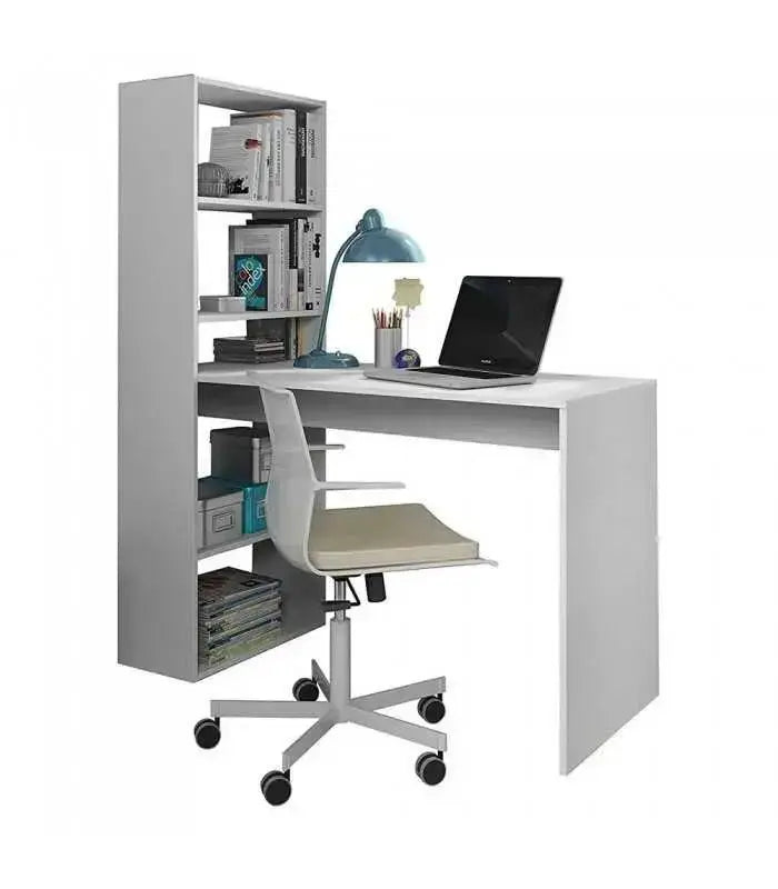 Scrivania Moderna con Scaffale Reversibile a 5 Scomparti - Design Funzionale