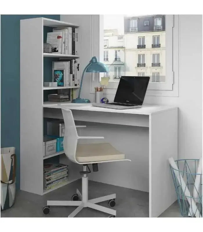 Scrivania Moderna con Scaffale Reversibile a 5 Scomparti - Design Funzionale
