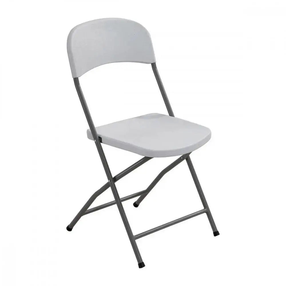 Sedia Pieghevole Catering 1: Metallo e ABS Bianco, cm 86x40x39