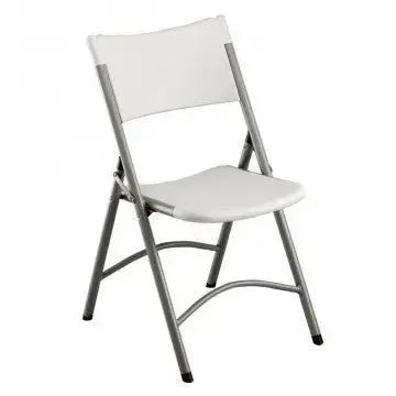 Sedia Pieghevole Catering 1: Metallo e ABS Bianco, cm 86x40x39
