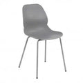Sedia Stoccarda Grigia - cm 46x54x84h - Polipropilene e Gambe in Metallo