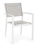 Sedia alluminio hilde bianco cloud