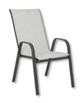 Sedia con braccioli Martinez grigio chiaro