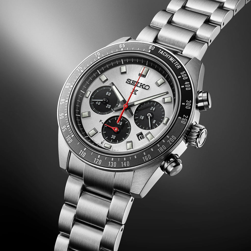 Seiko SSC911 Cronografo Solare Uomo Acciaio Quadrante Argento 41,4mm