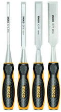 Set 4 scalpelli per legno ingco