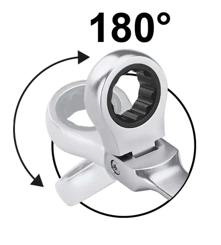Set 8 chiavi fisse-cricchetto snodate 8-19MM