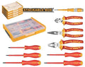 Set 9 utensili isolati con vaschetta ingco