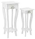 Set tavolo esterno bianco cassetto + ripiano