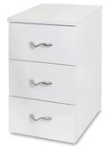 Sgabello 3 cassetti bianco cm. 29lx24px49h
