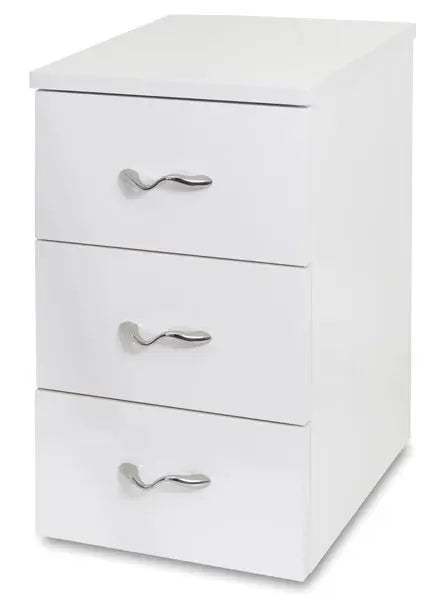 Sgabello 3 cassetti bianco cm. 29lx24px49h