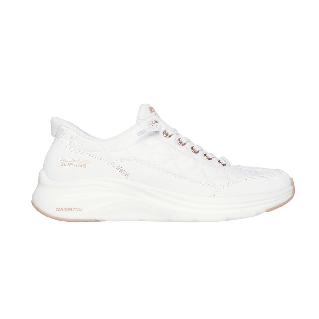 Skechers Slip-ins Contour Foam Lifestyle Sneakers Donna Bianco Rosa Oro - 150413/WTRG