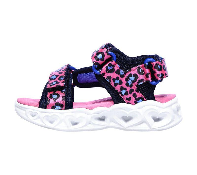 Skechers Sandalo Bambina Lights Heart Sandal Savvy Cat 302090N-HPBL Rosa Blu