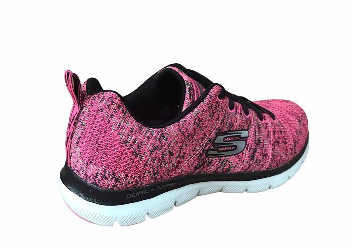 Skechers Flex Appeal 2.0 High Energy 12756/HPBK Hot Pink Black - Scarpa Fitness Donna