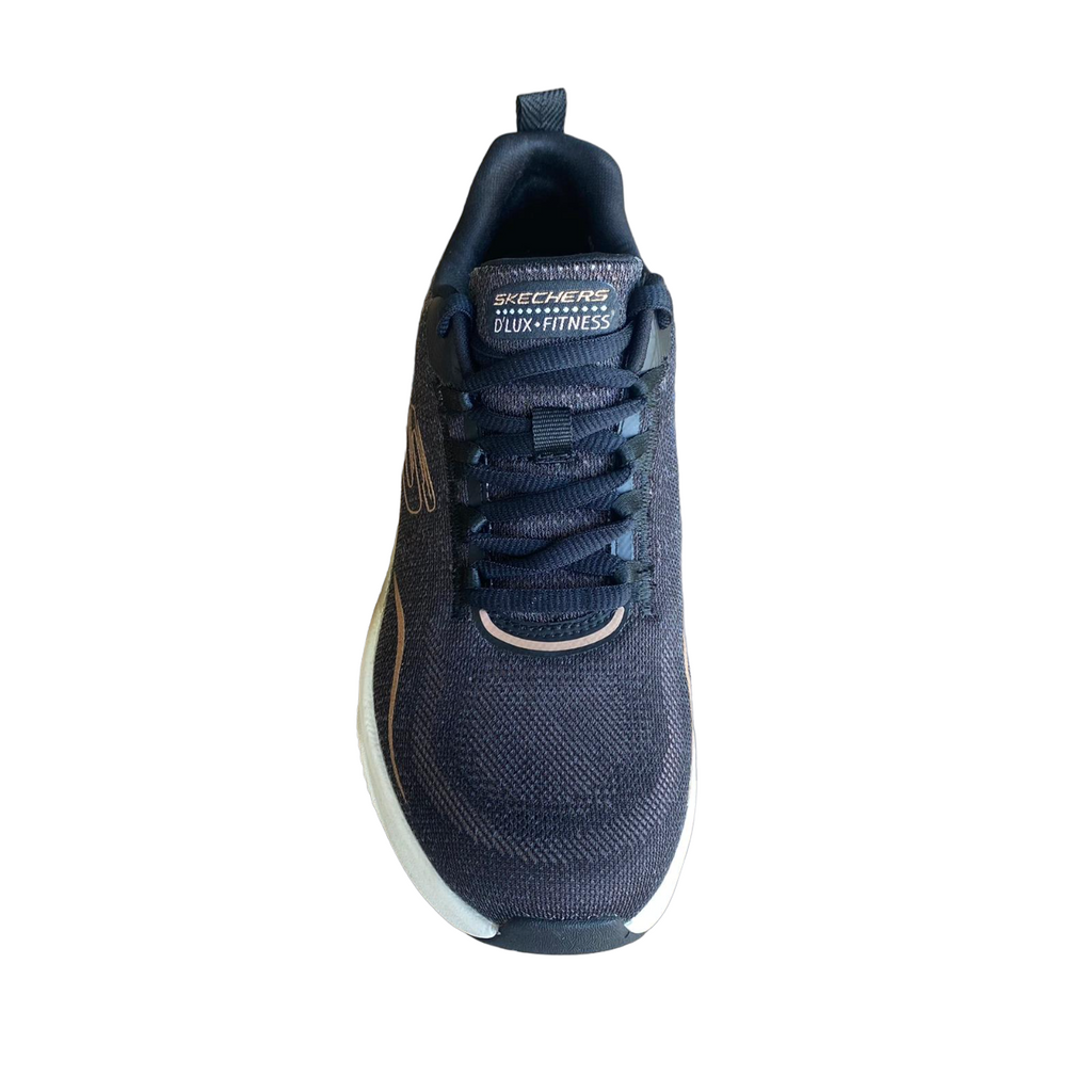 Skechers D'Lux Fitness Pure Glam 149837/BKRG Nero Rosa Oro Sneakers Donna