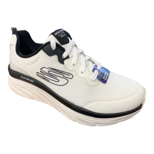Skechers D'Lux Walker Be Easy 149319/WBK Donna Scarpe Walking Bianco Nero