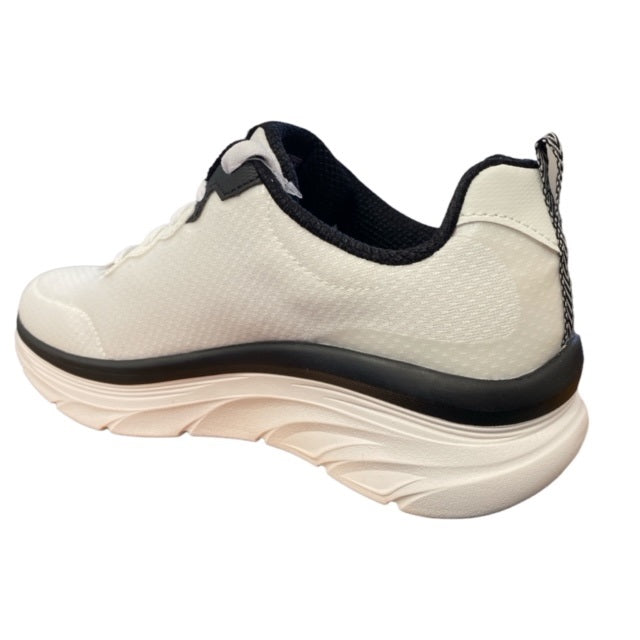 Skechers D'Lux Walker Be Easy 149319/WBK Donna Scarpe Walking Bianco Nero