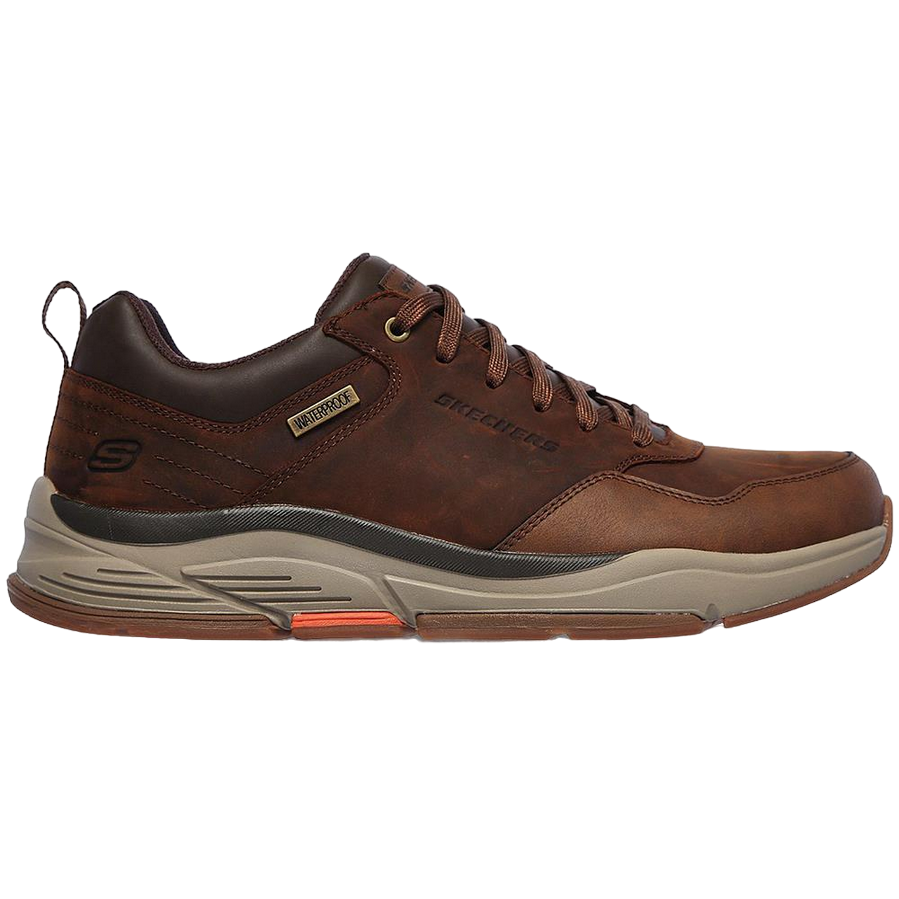 Skechers Sneakers Uomo Benago Hombre 210021-CDB Marrone Impermeabile Memory Foam