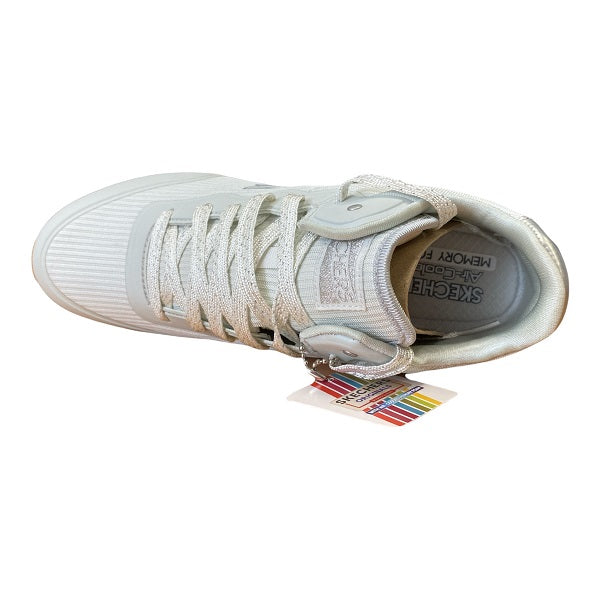 Skechers Vega High 920WHT Sneakers Donna Bianche con Rialzo - Zeppa Interna