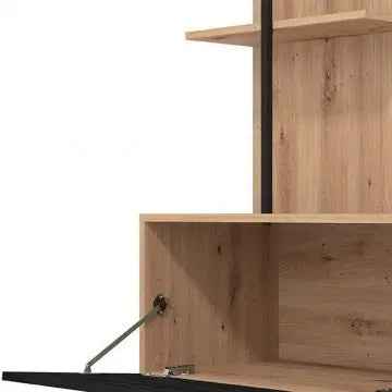 Soggiorno Evora Rovere Artigiano e Carbon - Dimensioni: cm 205 x 41,5 x 173 h