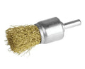 Spazzola a pennello con gambo filo ondulato 24mm ingco