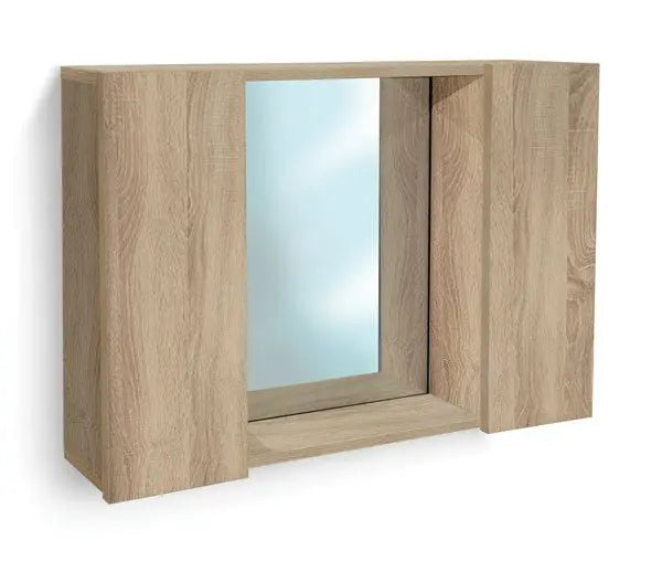 Specchiera bagno cm. 60x13x41h rovere nordico